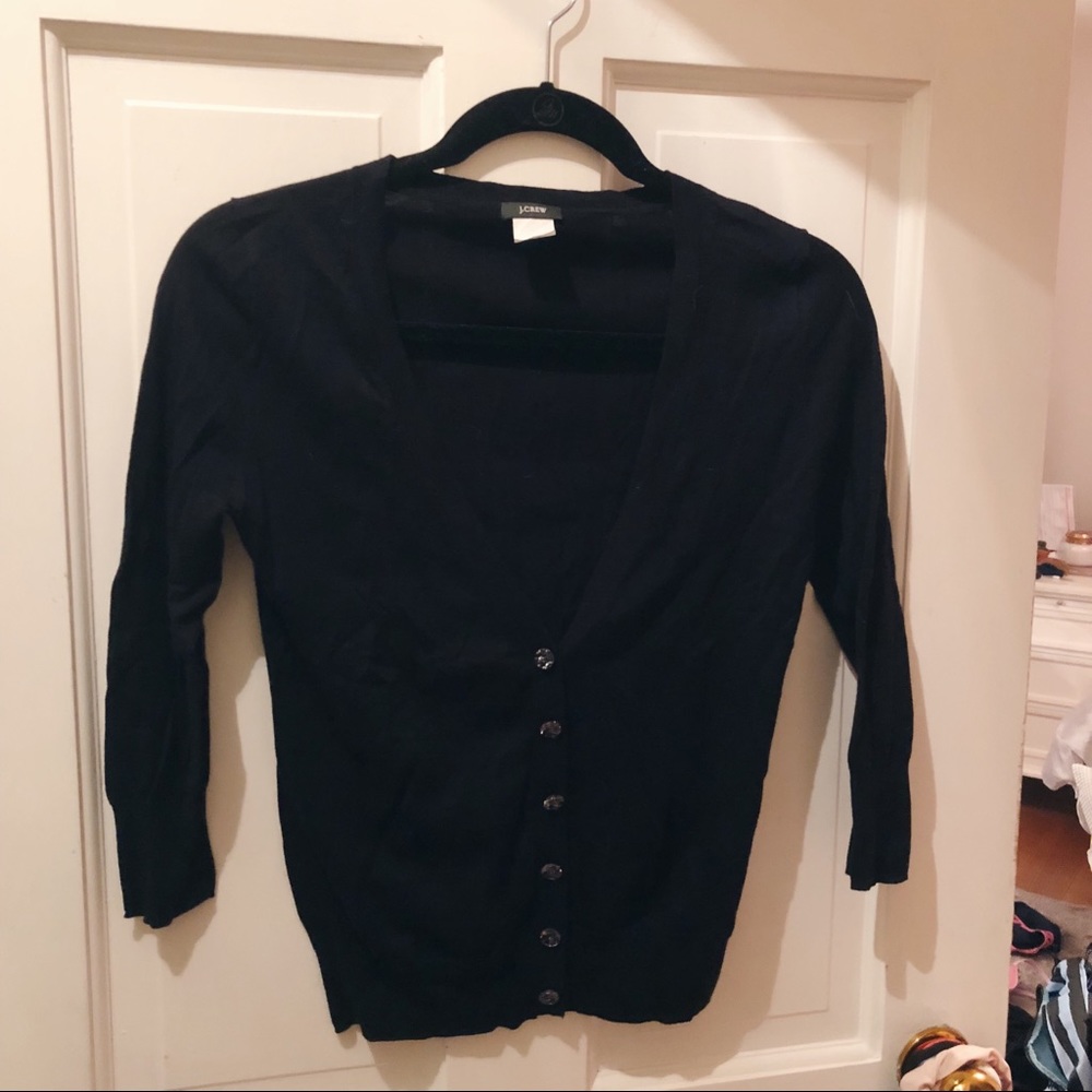 Black J. Crew cardigan